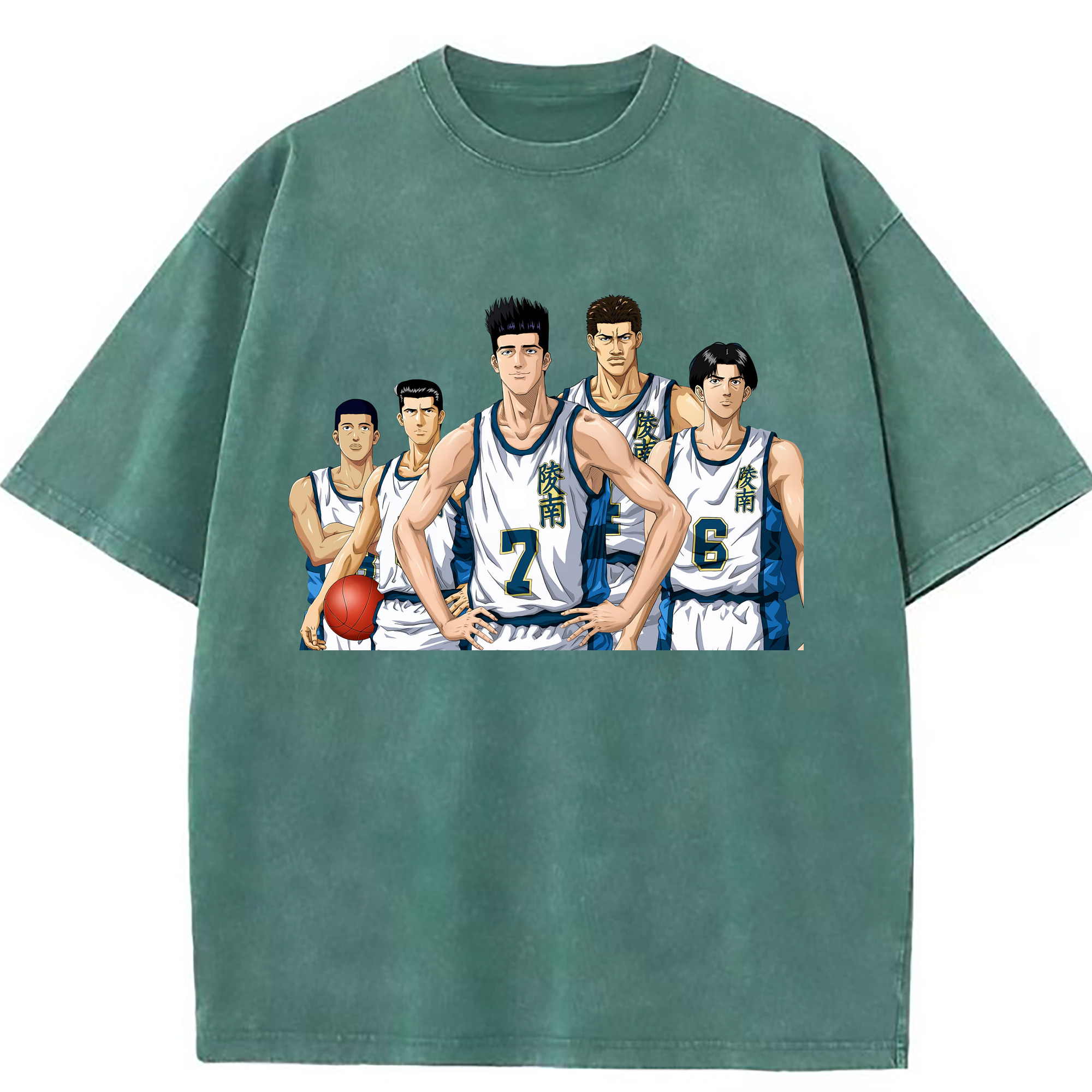 （画像用） SLAM DUNK／スラムダンク 綿100% ヴィンテージ風 半袖Tシャツ（フロントプリント）